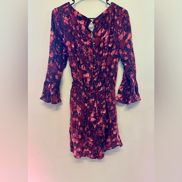 Free People Pink and Purple Ruffled Jumpsuit Small - Picture 4 of 4